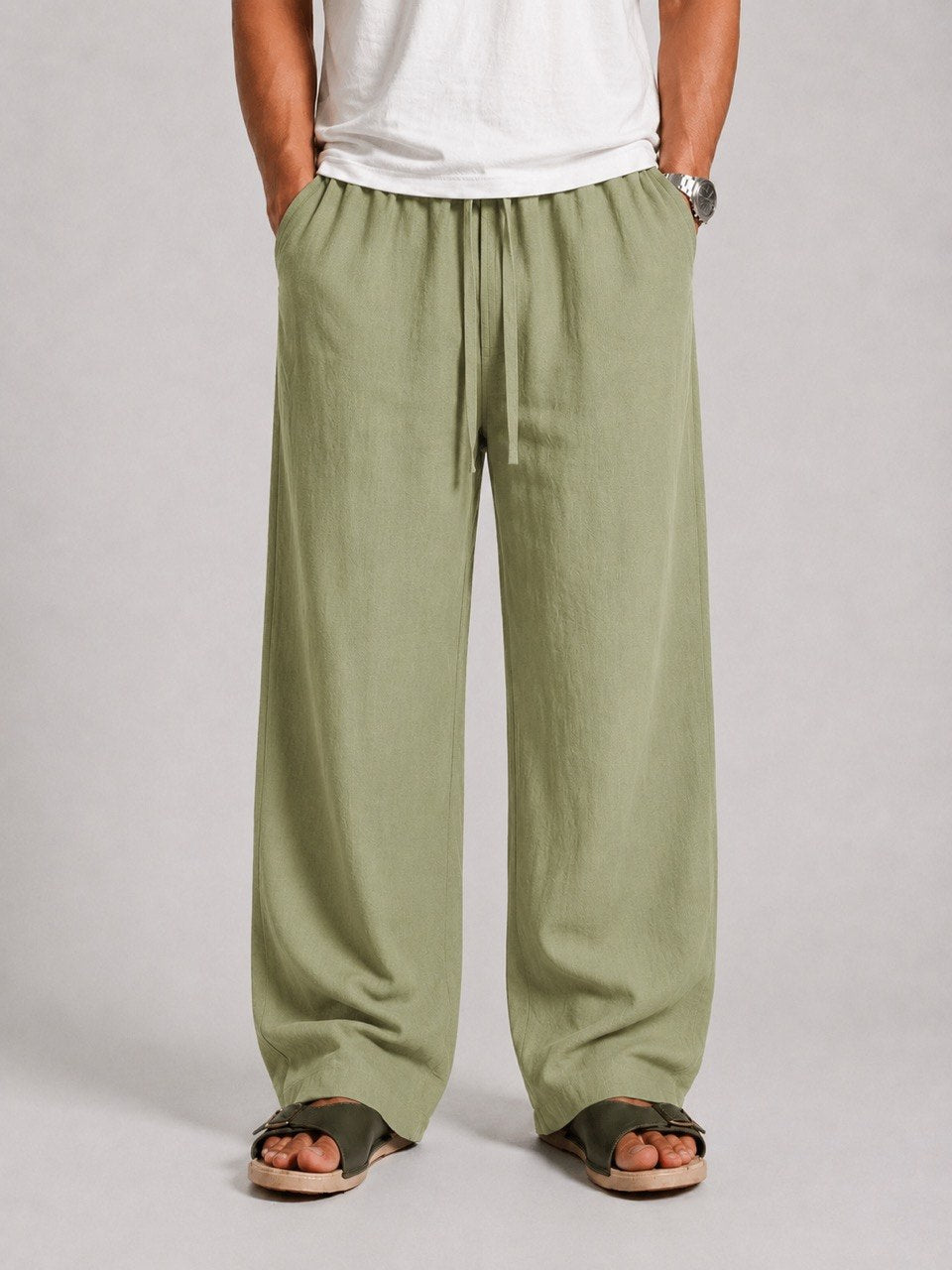 Sage Green Linen Pants