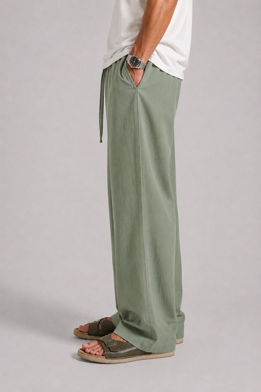 Sage Green Linen Pants