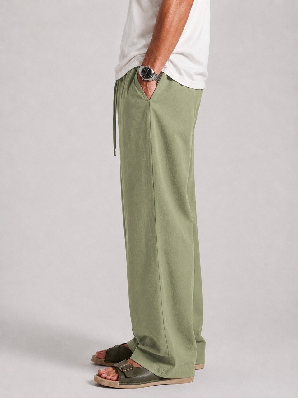Sage Green Linen Pants