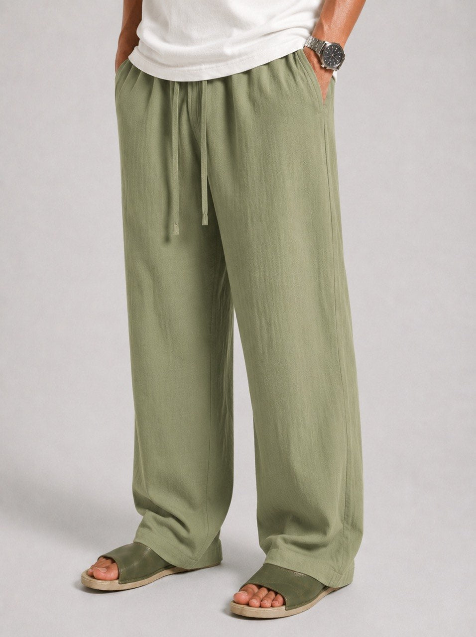 Sage Green Linen Pants